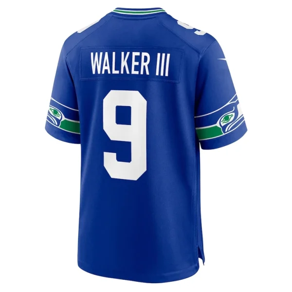 Kenneth walker iii seattle seahawks nike throwback player game jersey Royal L