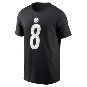 Kenny pickett pittsburgh steelers nike player name number t shirt Black M