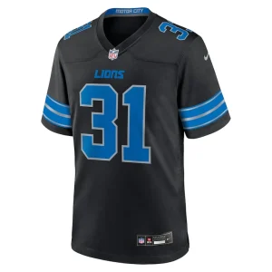 Kerby joseph detroit lions nike alternate 2 game jersey Black M