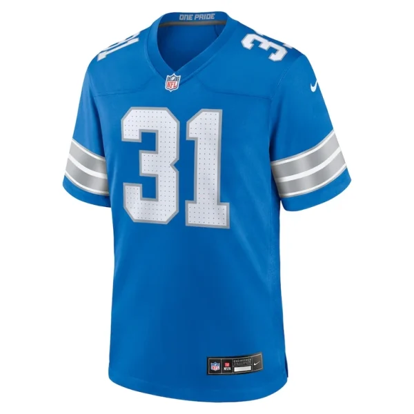 Kerby joseph detroit lions nike team game jersey Blue M