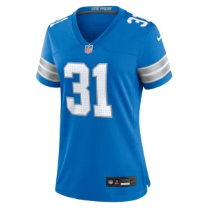 Kerby joseph detroit lions nike womens team game jersey Blue M