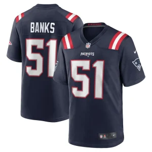 Keshawn banks new england patriots nike game jersey Navy