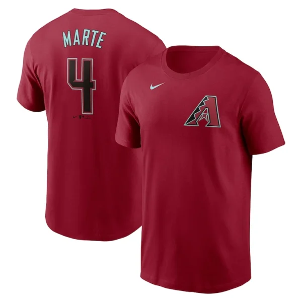 Ketel marte arizona diamondbacks nike fuse name number t shirt Red