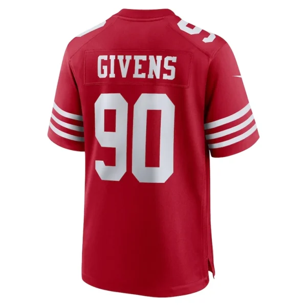 Kevin givens san francisco 49ers nike game jersey Scarlet L