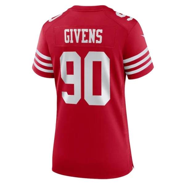 Kevin givens san francisco 49ers nike womens game jersey Scarlet L