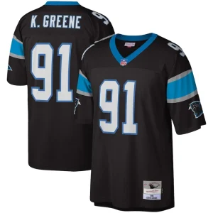 Kevin greene carolina panthers mitchell ness big tall 1996 retired player replica jersey Black
