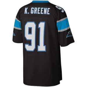 Kevin greene carolina panthers mitchell ness big tall 1996 retired player replica jersey Black 4XB
