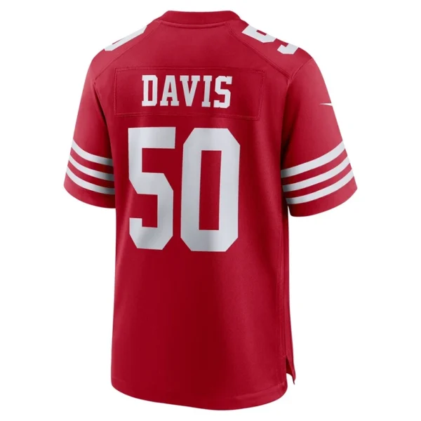 Khalil davis san francisco 49ers nike team game jersey Scarlet L
