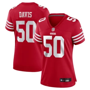 Khalil davis san francisco 49ers nike womens team game jersey Scarlet
