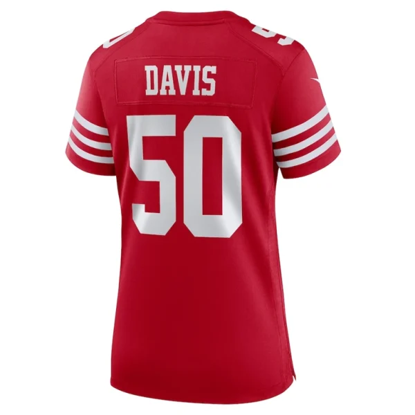 Khalil davis san francisco 49ers nike womens team game jersey Scarlet L
