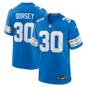 Khalil dorsey detroit lions nike team game jersey Blue