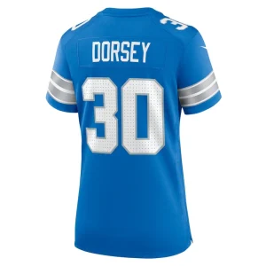 Khalil dorsey detroit lions nike womens team game jersey Blue L