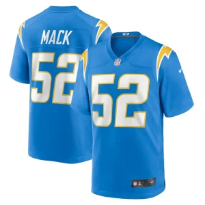 Khalil mack los angeles chargers nike game jersey Powder blue