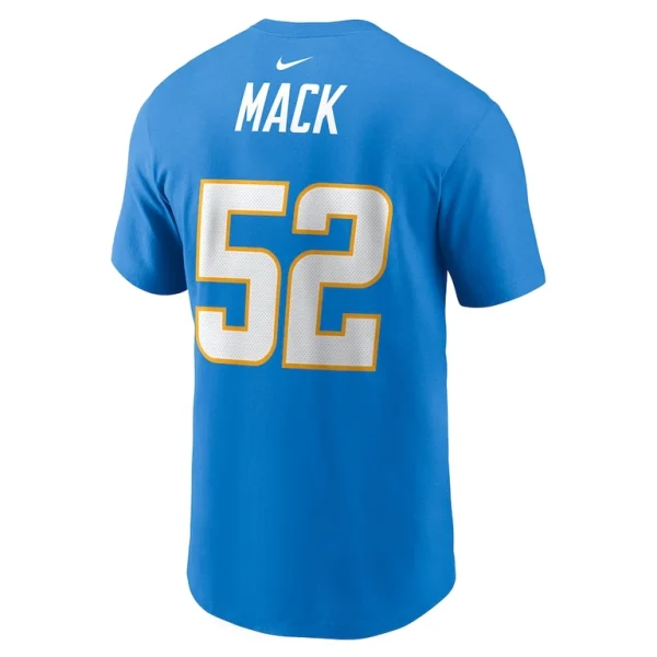 Khalil mack los angeles chargers nike player name number t shirt Powder blue L