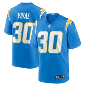 Kimani vidal los angeles chargers nike team game jersey Powder blue
