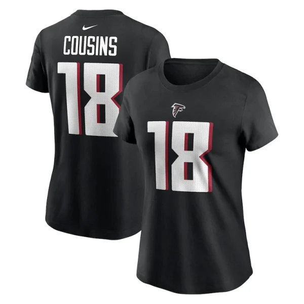 Kirk cousins atlanta falcons nike womens player name number t shirt Black