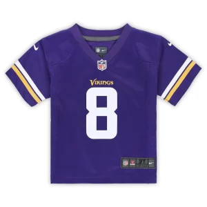 Kirk cousins minnesota vikings nike toddler game jersey Purple 3T
