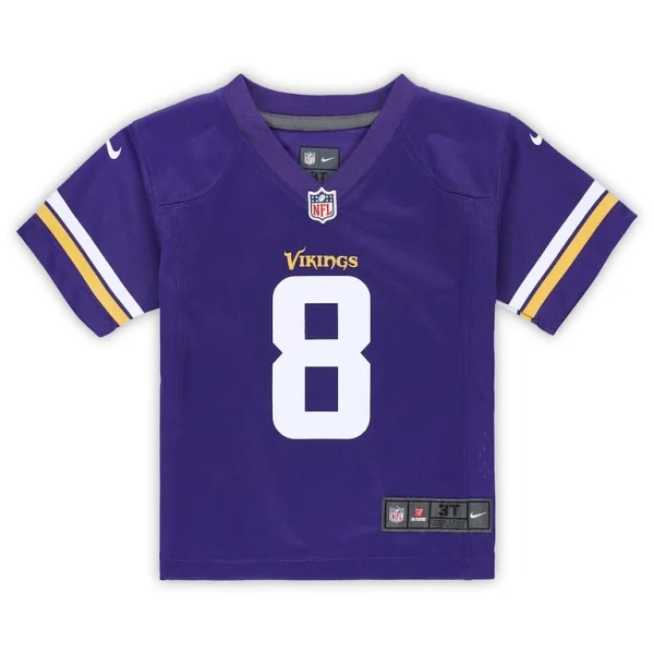 Kirk cousins minnesota vikings nike toddler game jersey Purple 3T