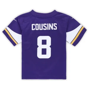 Kirk cousins minnesota vikings nike toddler game jersey Purple 4T