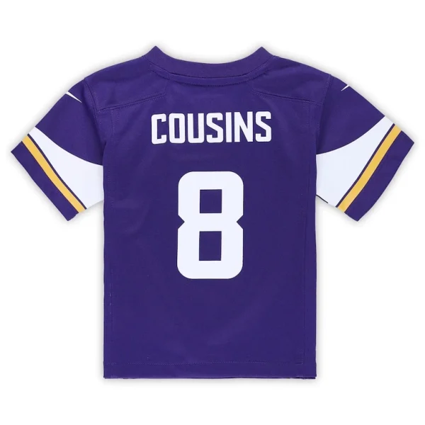 Kirk cousins minnesota vikings nike toddler game jersey Purple 4T