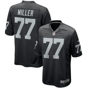 Kolton miller las vegas raiders nike game player jersey Black