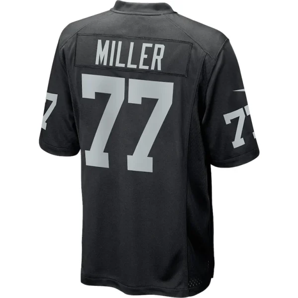 Kolton miller las vegas raiders nike game player jersey Black L