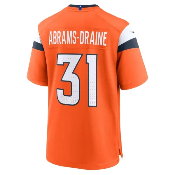 Kris abrams draine denver broncos nike team game jersey Orange L