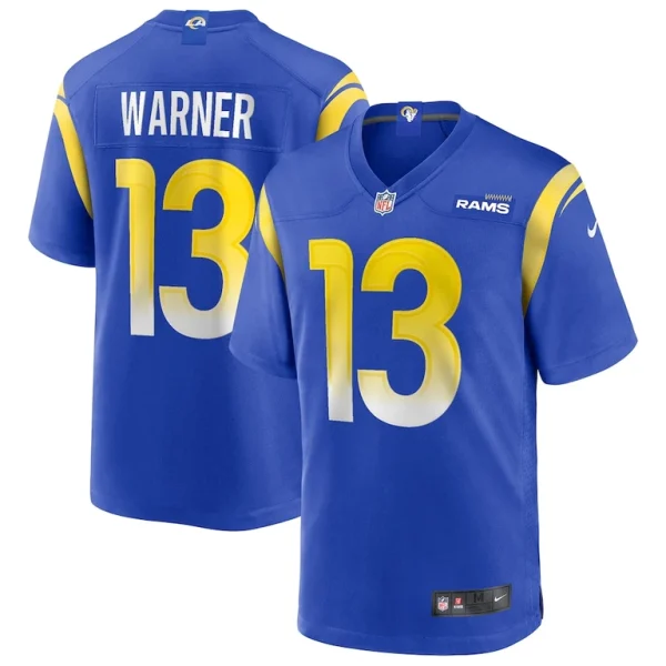 Kurt warner los angeles rams nike game retired player jersey Royal