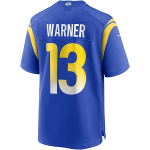 Kurt warner los angeles rams nike game retired player jersey Royal L