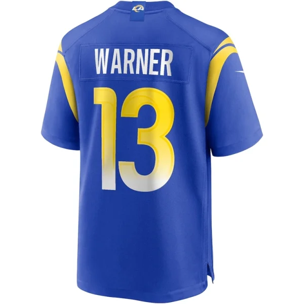 Kurt warner los angeles rams nike game retired player jersey Royal L