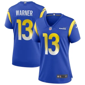 Kurt warner los angeles rams nike womens game retired player jersey Royal