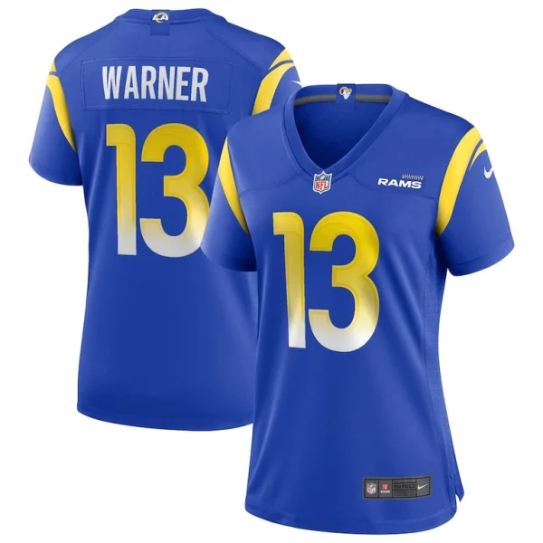 Kurt warner los angeles rams nike womens game retired player jersey Royal