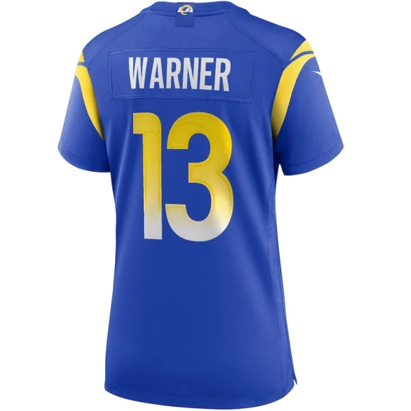 Kurt warner los angeles rams nike womens game retired player jersey Royal L