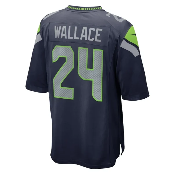 Kvon wallace seattle seahawks nike game jersey College navy L