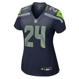 Kvon wallace seattle seahawks nike womens team game jersey College navy M