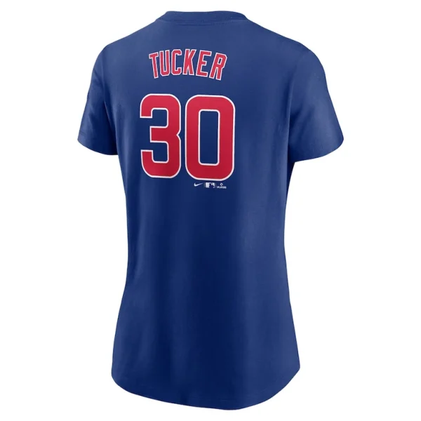 Kyle tucker chicago cubs nike womens fuse name number t shirt Blue L