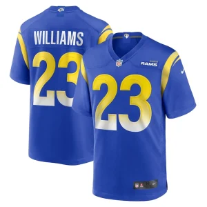 Kyren williams los angeles rams nike game player jersey Royal