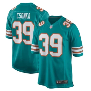 Larry csonka miami dolphins nike retired player jersey Aqua