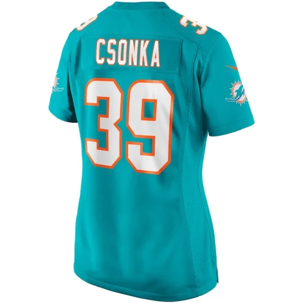 Larry csonka miami dolphins nike womens game retired player jersey Aqua L