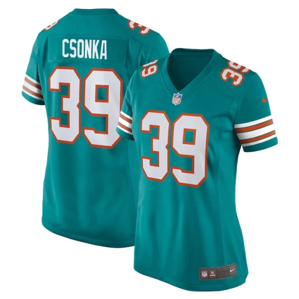 Larry csonka miami dolphins nike womens retired player jersey Aqua