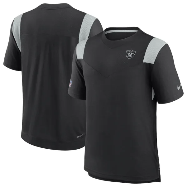 Las vegas raiders nike 2022 sideline tonal logo performance player t shirt Black
