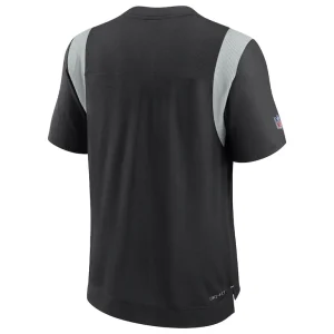 Las vegas raiders nike 2022 sideline tonal logo performance player t shirt Black L