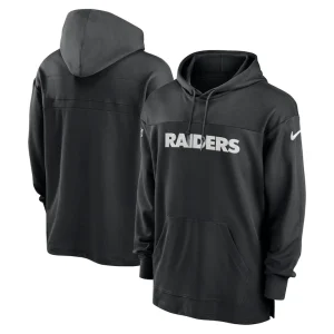 Las vegas raiders nike 2023 sideline lightweight performance hooded top Black