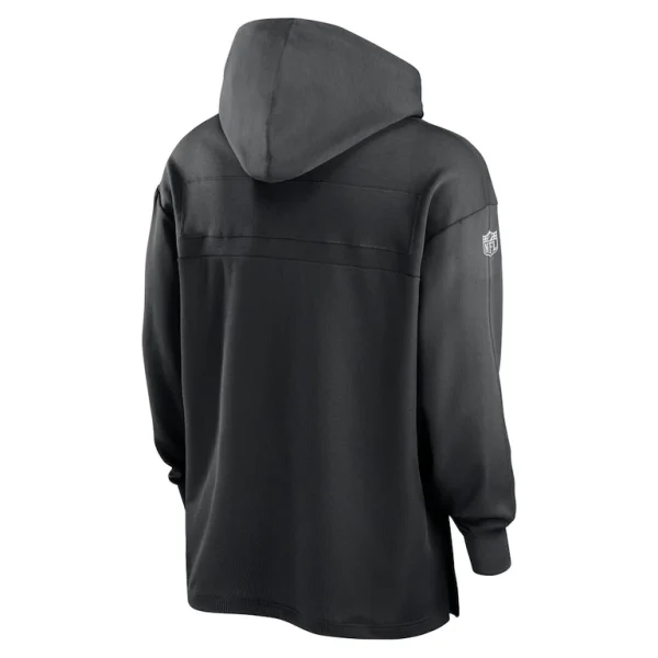 Las vegas raiders nike 2023 sideline lightweight performance hooded top Black L