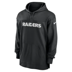 Las vegas raiders nike 2023 sideline lightweight performance hooded top Black M