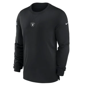 Las vegas raiders nike 2023 sideline performance long sleeve t shirt Black M