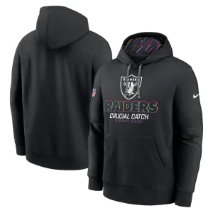 Las vegas raiders nike 2024 nfl crucial catch club pullover hoodie Black