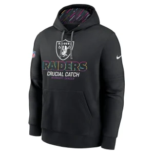 Las vegas raiders nike 2024 nfl crucial catch club pullover hoodie Black M