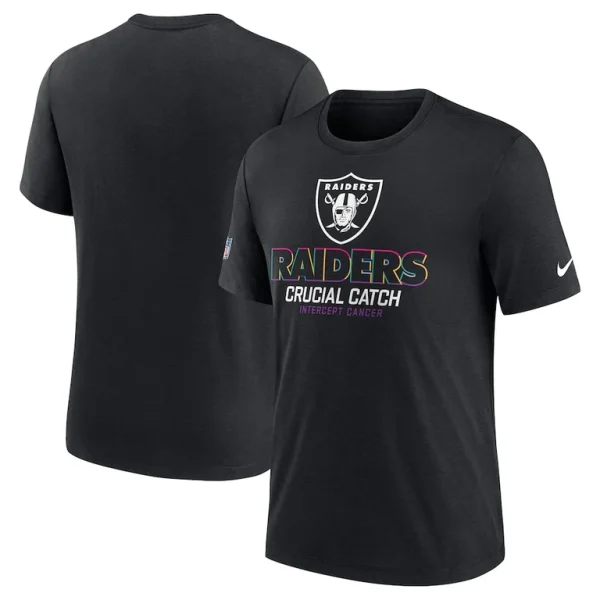 Las vegas raiders nike 2024 nfl crucial catch t shirt Black