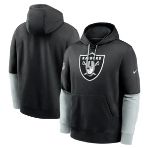 Las vegas raiders nike 2024 sideline club pullover hoodie Black